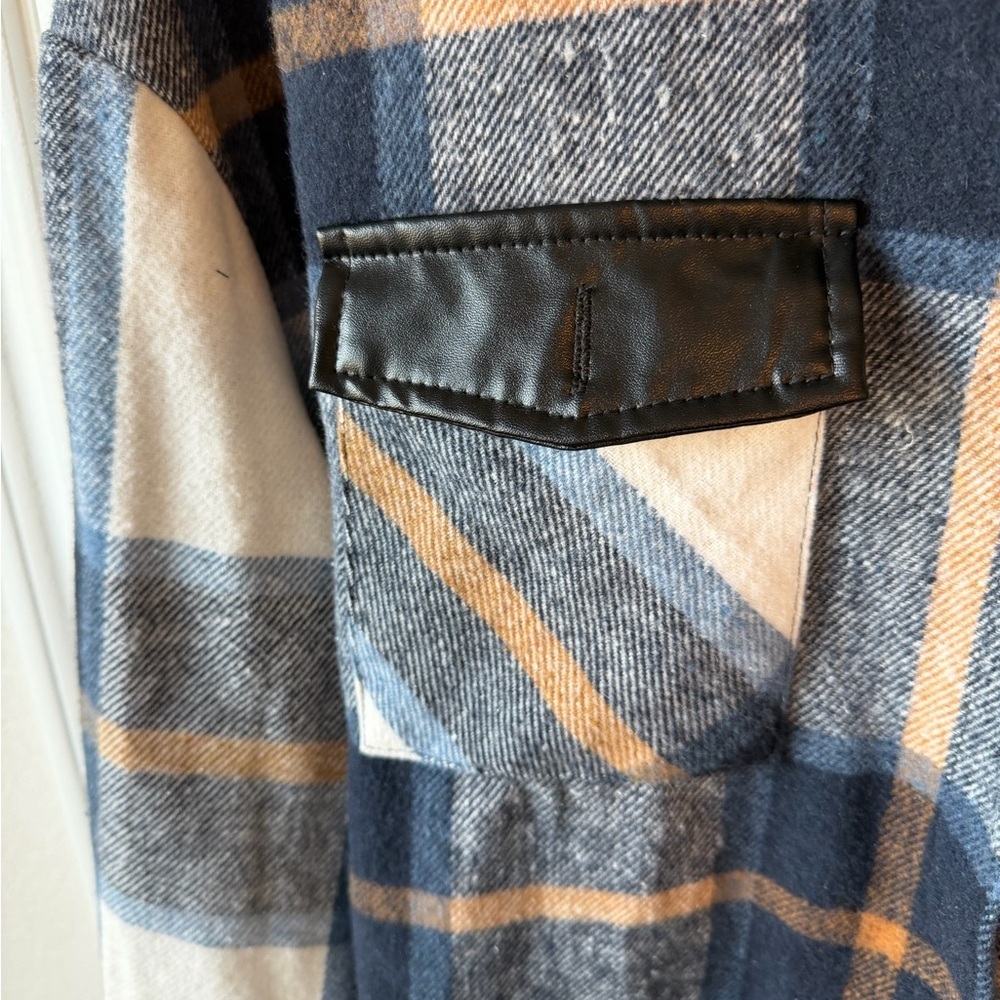 Plaid Button-Up Shacket - Picture 2 of 2